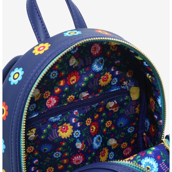 Loungefly Disney Snow White and the Seven Dwarfs Folk Mini Backpack & Cardholder main image 6